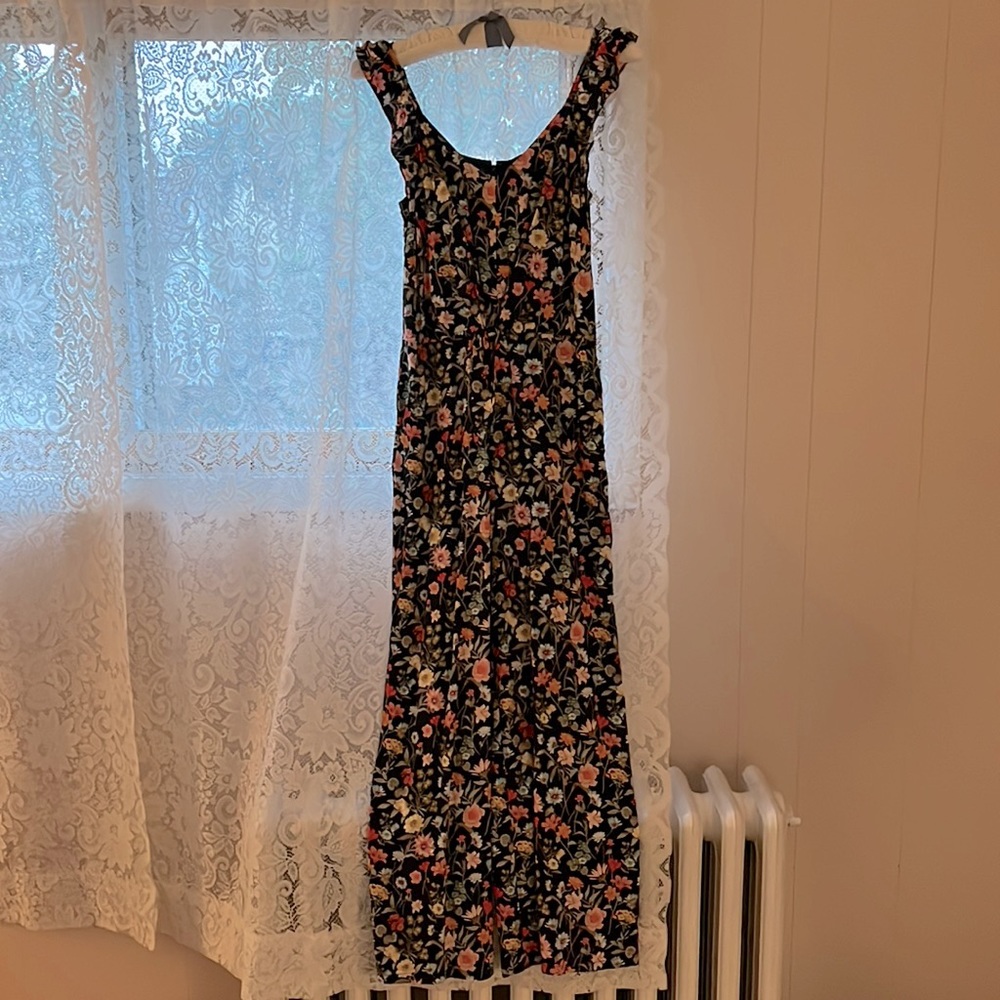 LOFT size 2 floral jumpsuit